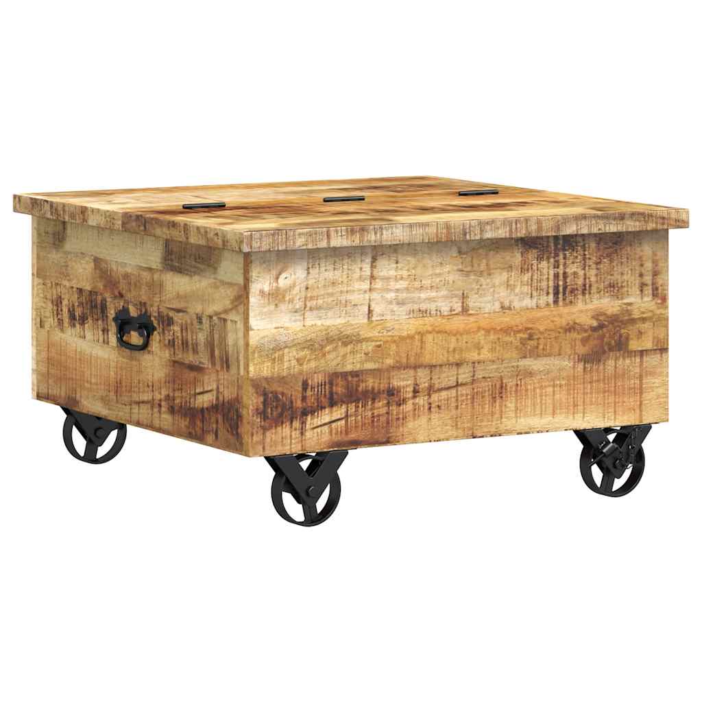 Wood Coffee Table Industrial Style 70x70x40cm
