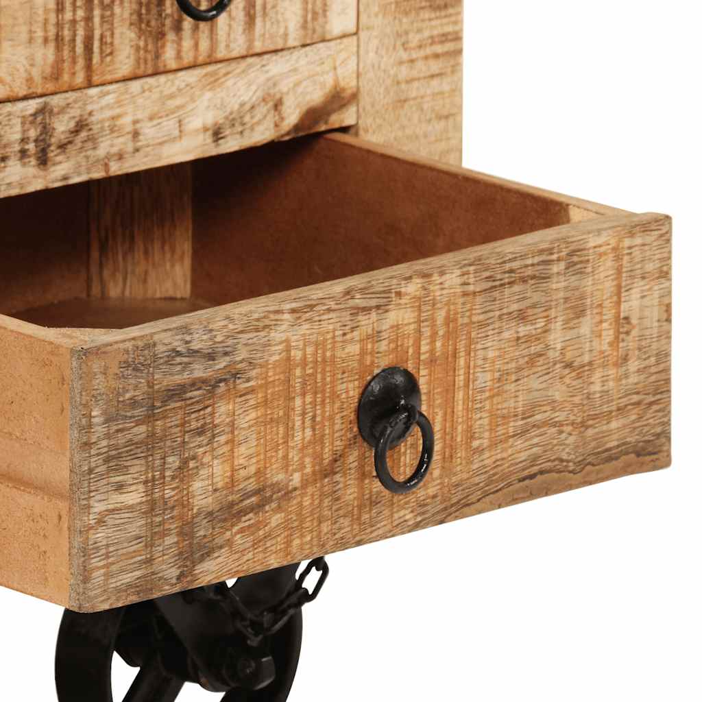 Wood Coffee Table Industrial Style 70x70x40cm