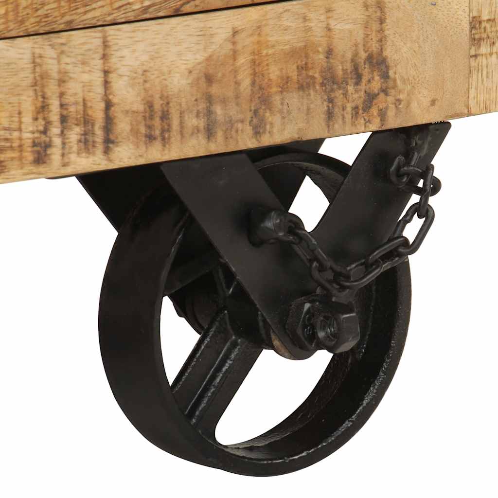 Wood Coffee Table Industrial Style 70x70x40cm