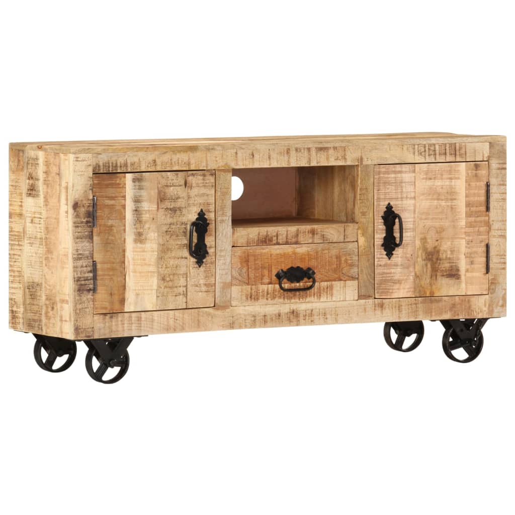 Tv Cabinet Mango Wood Industrial 120x30x50cm