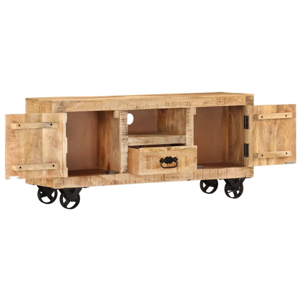 Tv Cabinet Mango Wood Industrial 120x30x50cm
