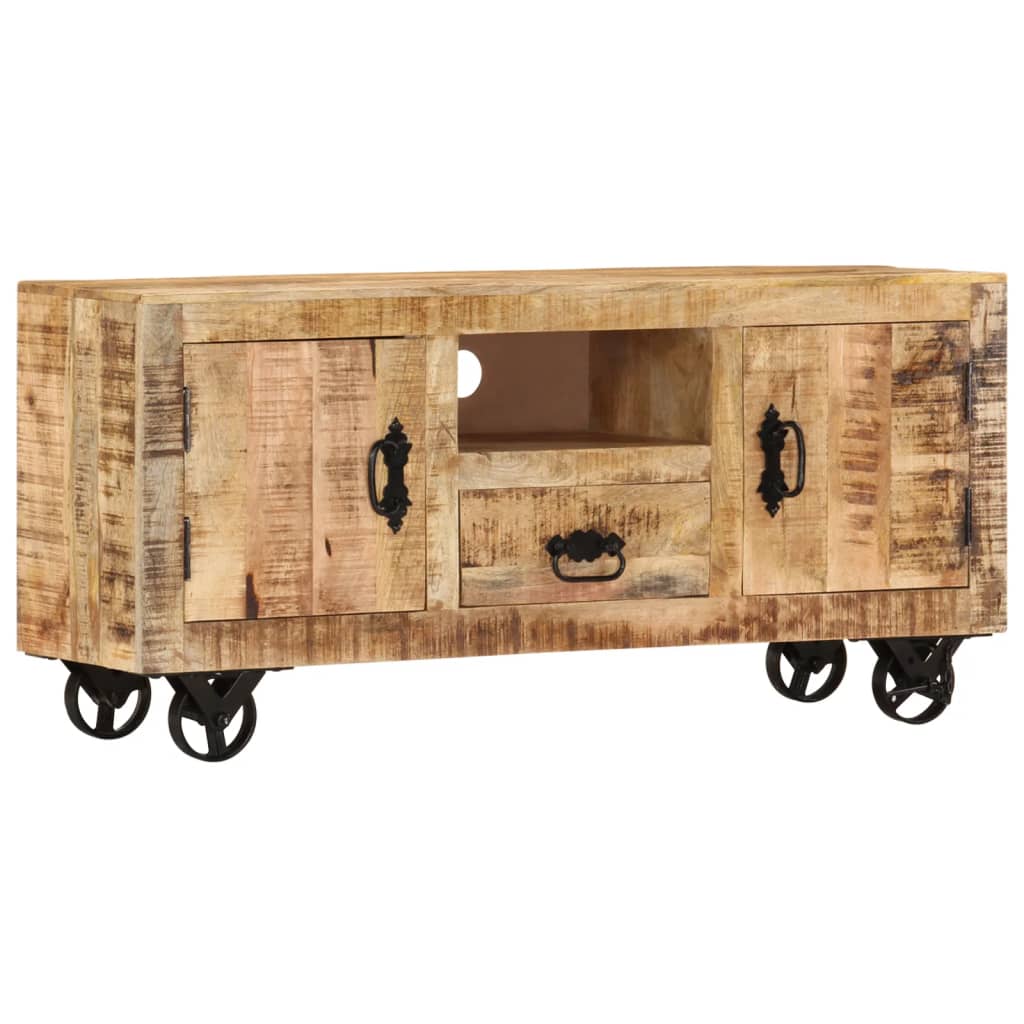Tv Cabinet Mango Wood Industrial 120x30x50cm