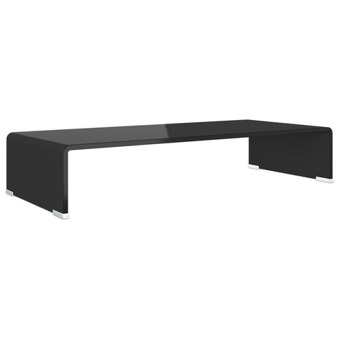 TV Stand/Monitor Riser Glass, Black