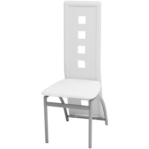 6 pcs Dining Chairs faux Leather ,White