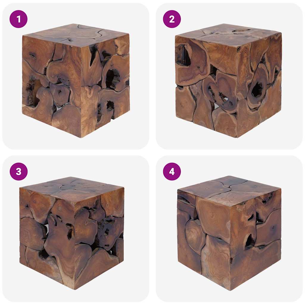 Stools 2 pcs Solid Teak