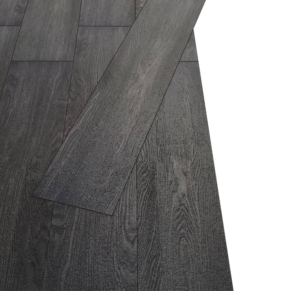 PVC Flooring Planks 5.26 mÂ² 2 mm Black and White