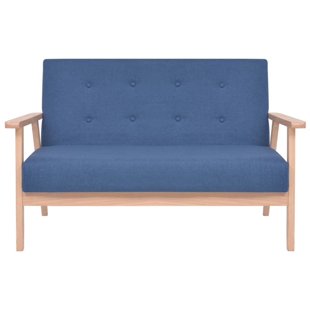 2-Seater Sofa Fabric Blue