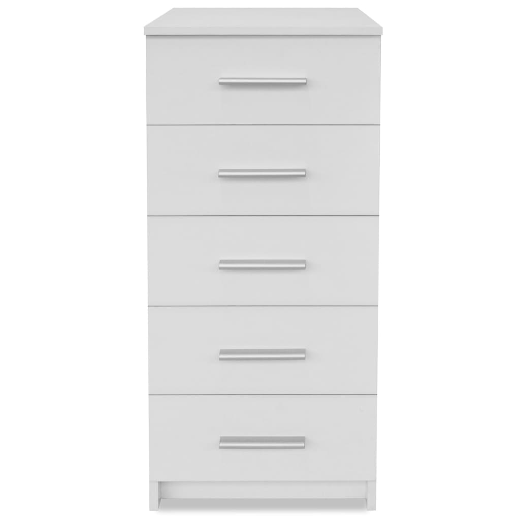 Tall Chest of Drawers Chipboard White