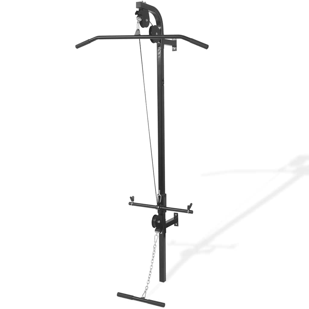 Push-Up & Pull-Up Bars - Wall-mounted Home Gym with 2 Pulleys