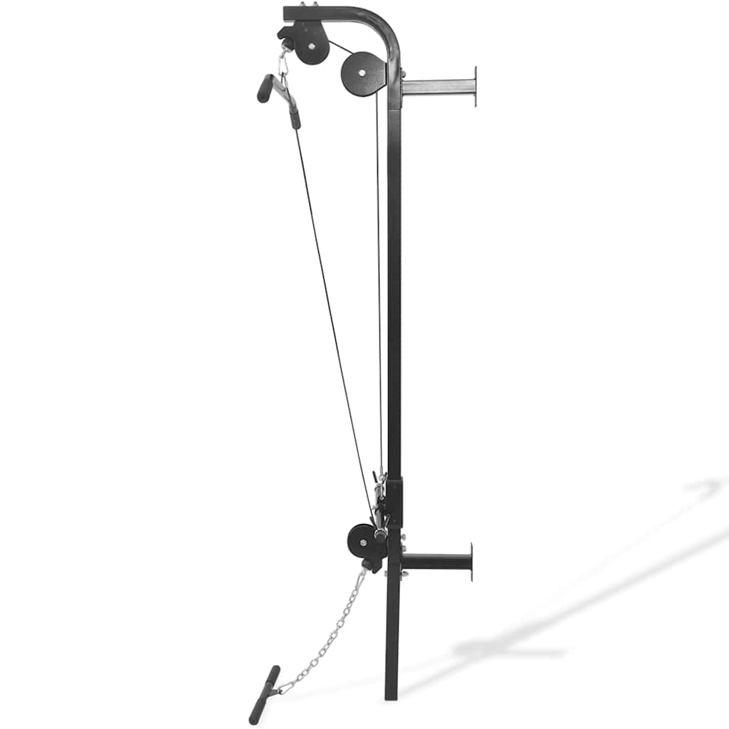 Wall-mounted Home Gym with 2 Pulleys | Push-Up & Pull-Up Bars