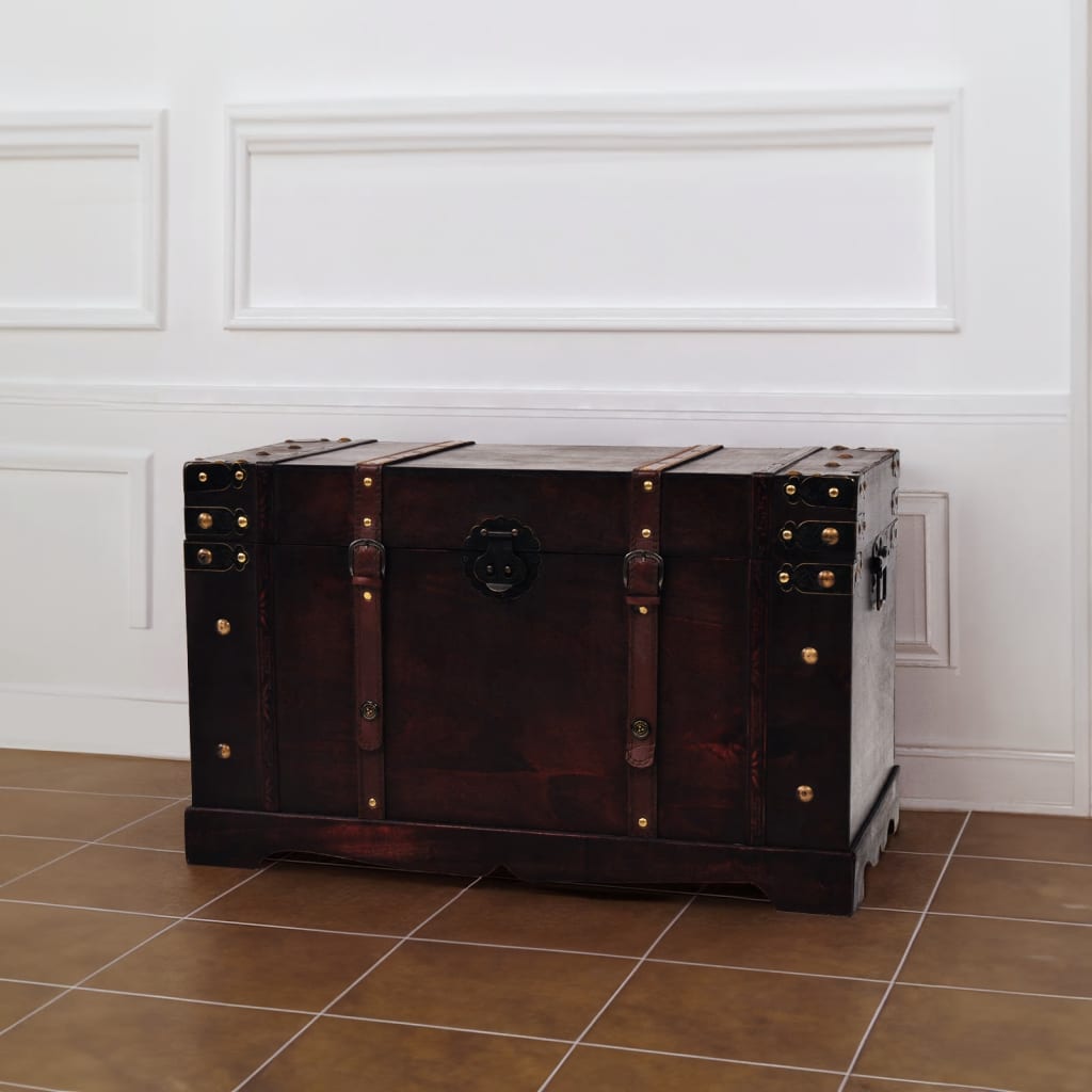 Vintage Treasure Chest Wood with Storage Chests