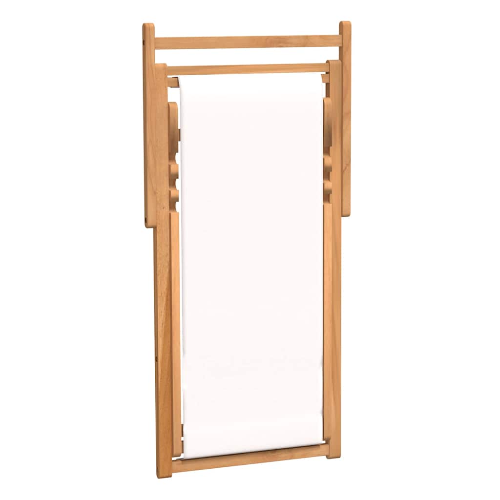 Deck Chair Teak  Cream