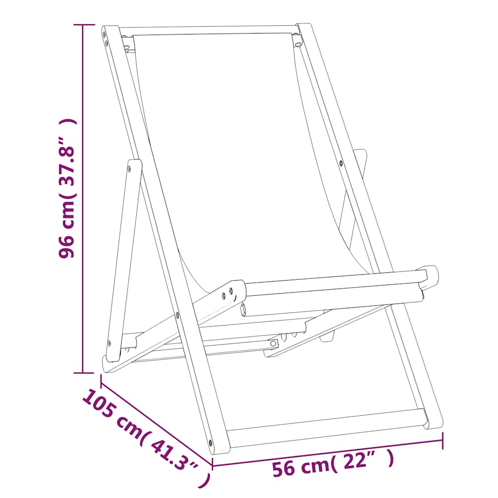 Deck Chair Teak  Cream