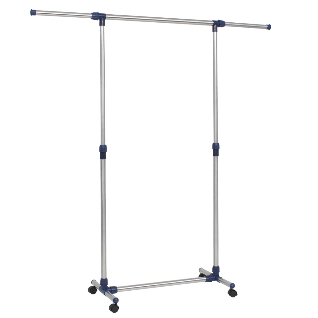 Adjustable Clothes Rack Stainless Steel Silver