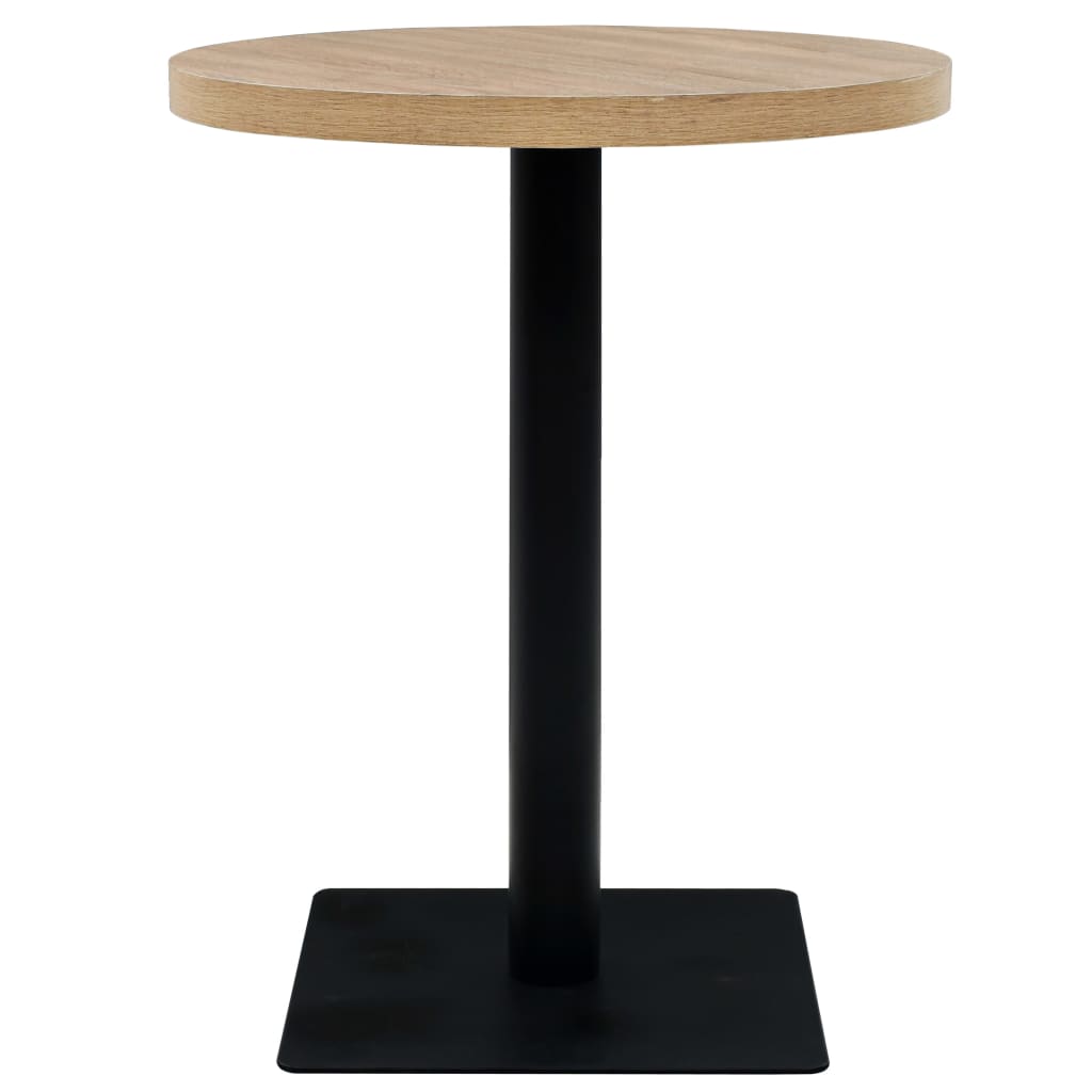 Bistro Table MDF and Steel Round Oak