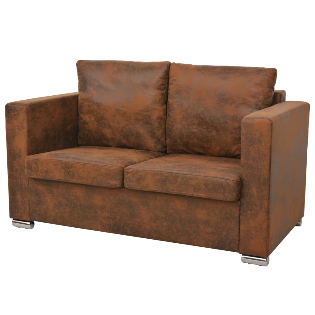 Leather 3 Pieces Sofa Set