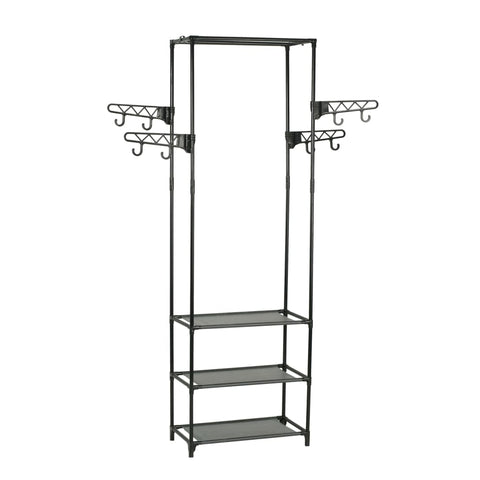 Clothes Rack Steel & Non-woven Fabric Black