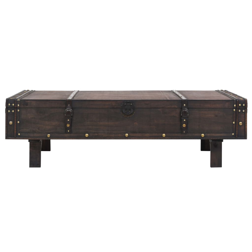 Coffee Table Solid Wood Vintage Style