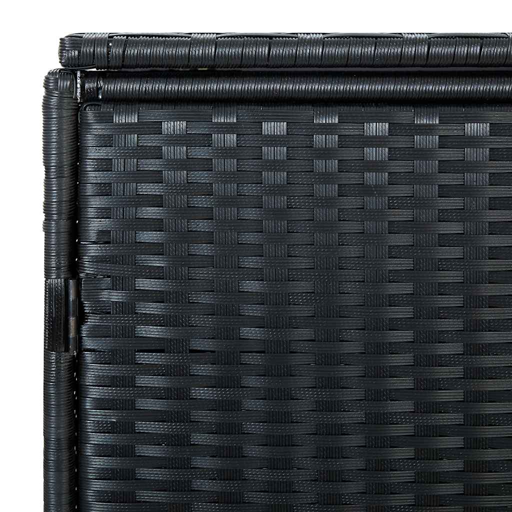 Double Wheelie Bin Shed Poly Rattan Black | Double