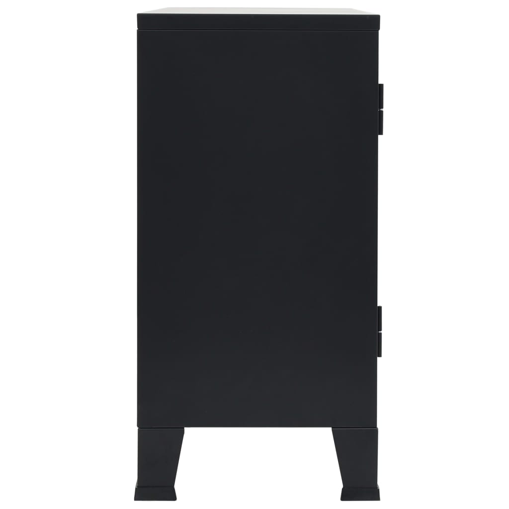 Sideboard Metal Industrial Style Black