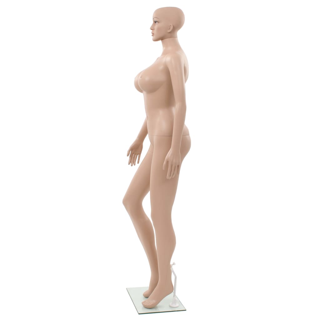 Sey Female Mannequin with Glass Base Beige