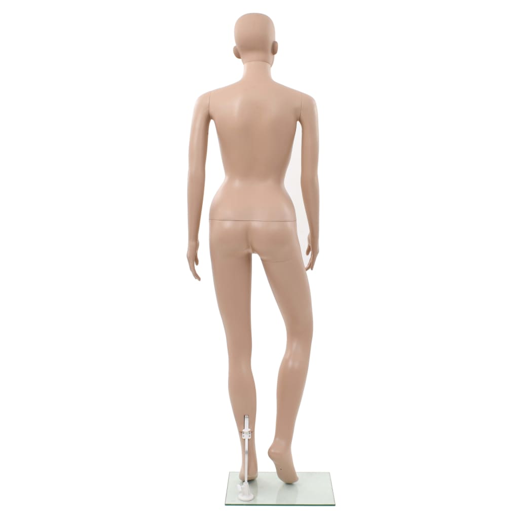 Sey Female Mannequin with Glass Base Beige