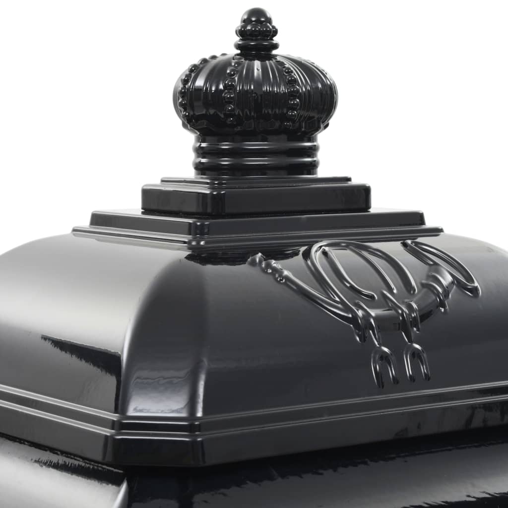 Vintage Aluminium Pillar Letterbox Rustproof Black | Simpledeals