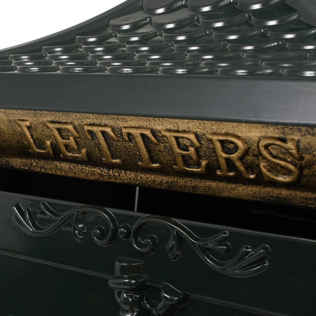 Vintage Pedestal Letterbox Cast Aluminium Green | Simpledeals