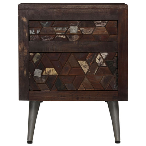 Bedside Table Cabinet Solid Reclaimed Wood