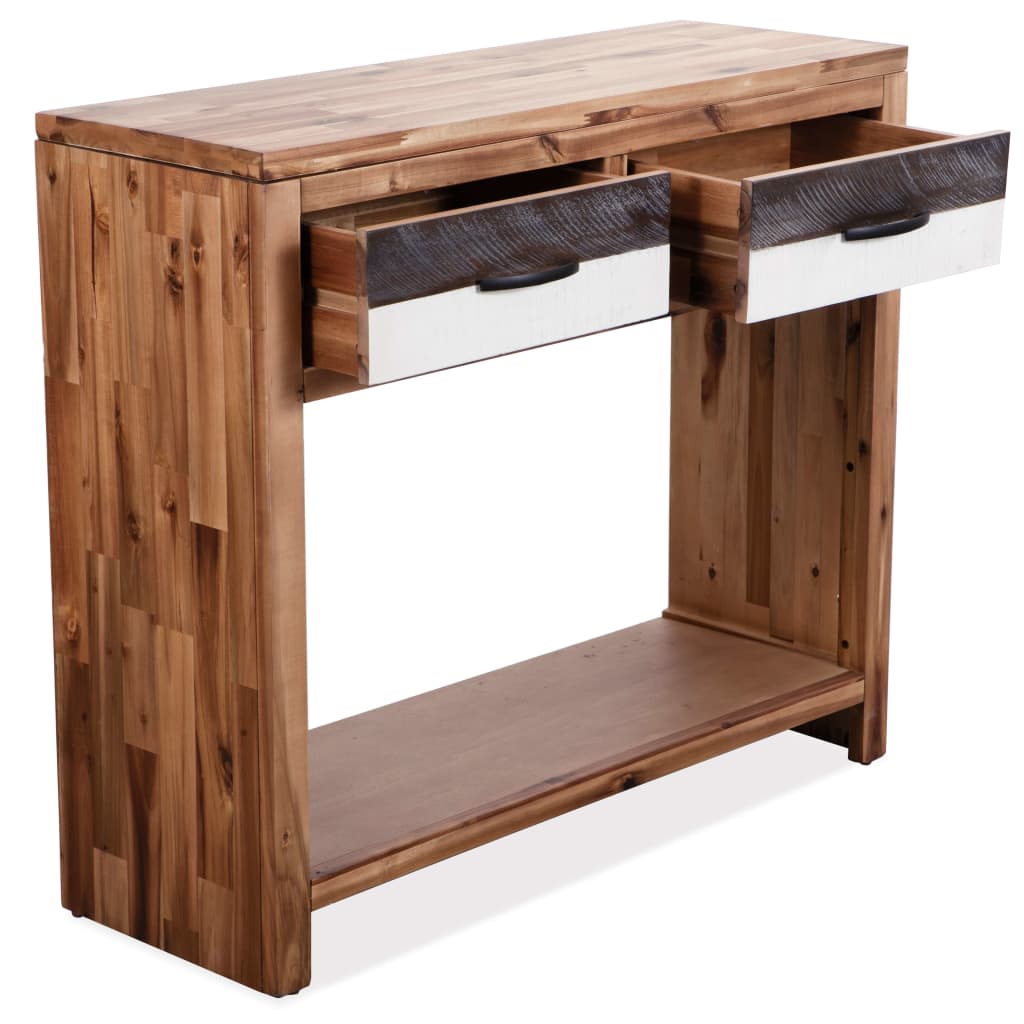Console Table Solid Acacia Wood