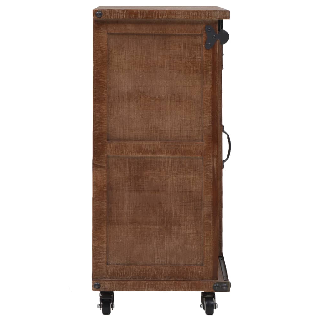 Storage Cabinet Solid Fir Wood  Brown