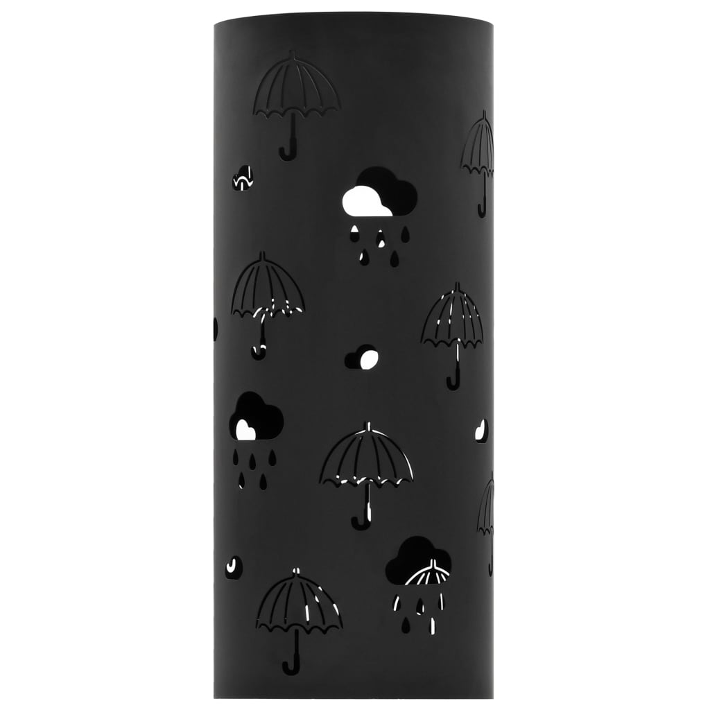 Steel Umbrella Stand Drip Tray Black | Simpledeals