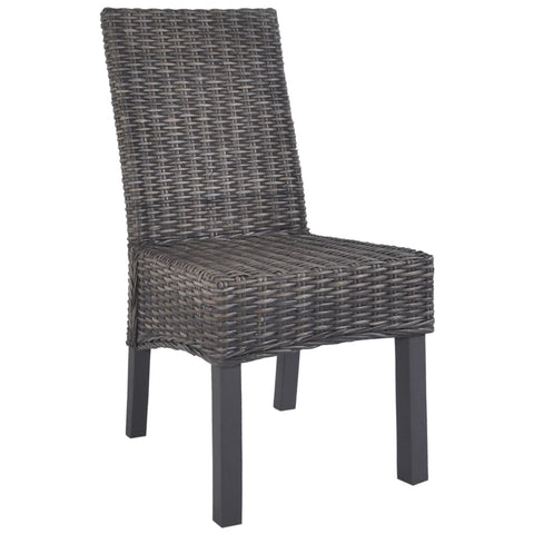 2 pcs Dining Chairs Brown