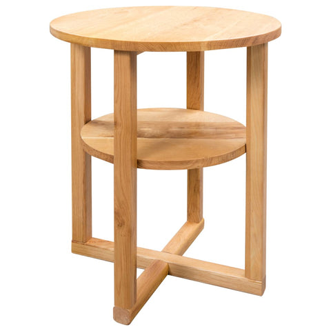 Side Table Solid Oak Wood