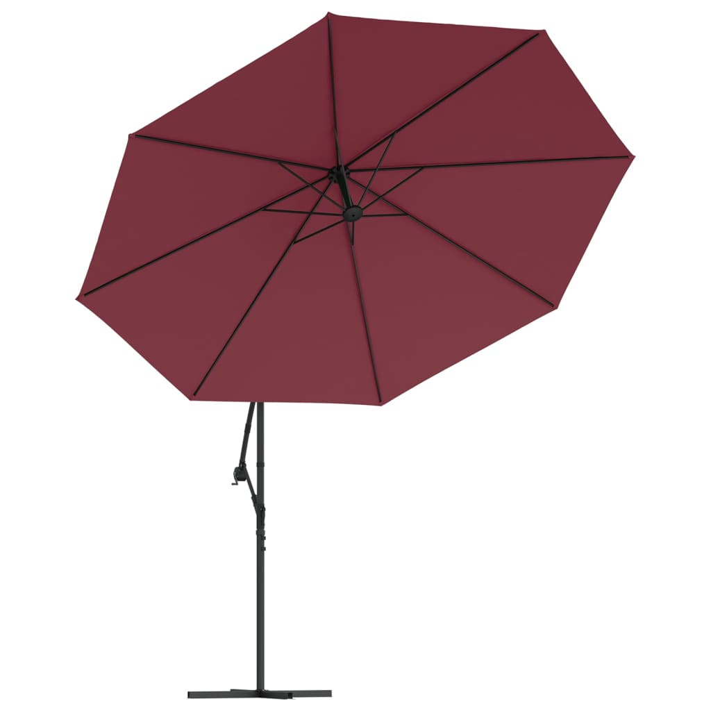 Cantilever Umbrella with Aluminium Pole  Bordeaux Red