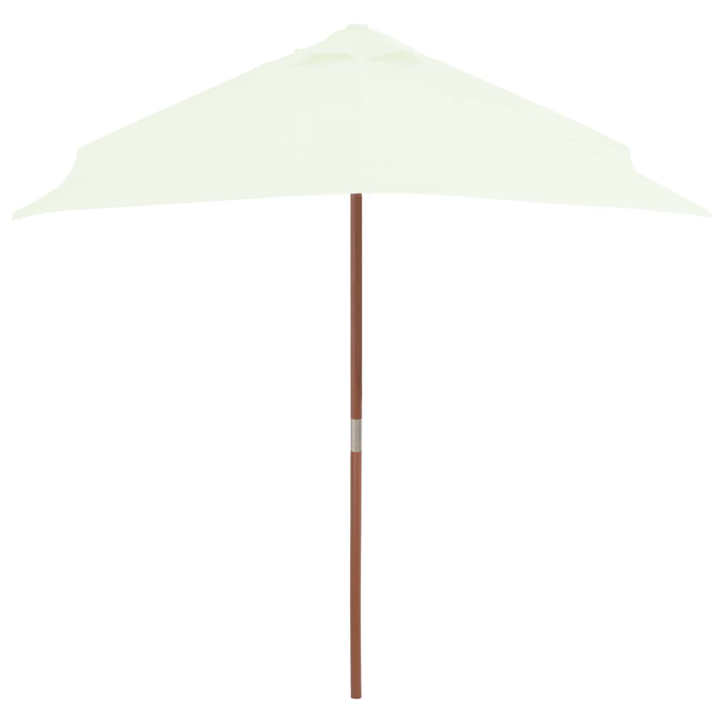 Outdoor Parasol with Wooden Pole  Sand
