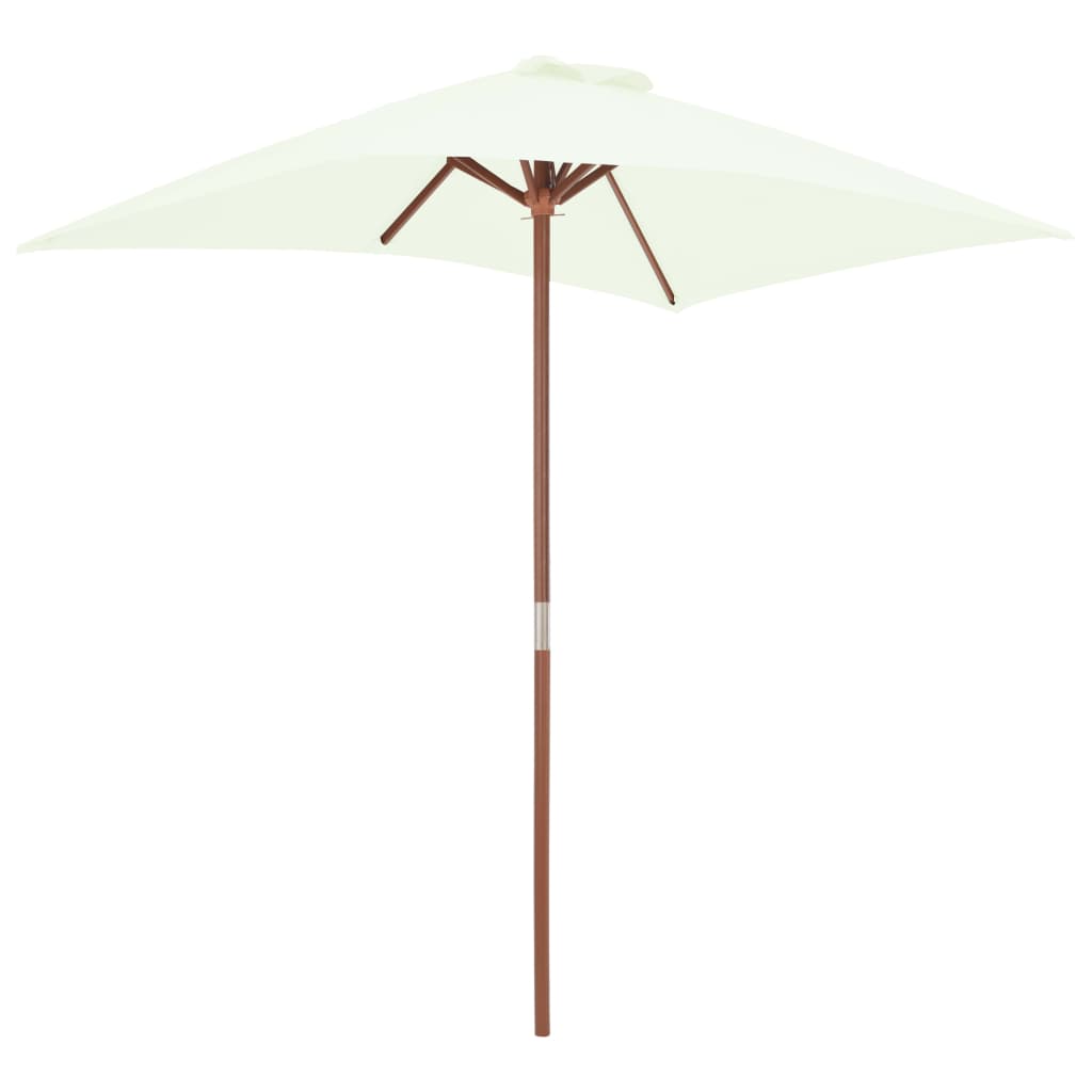 Outdoor Parasol with Wooden Pole  Sand