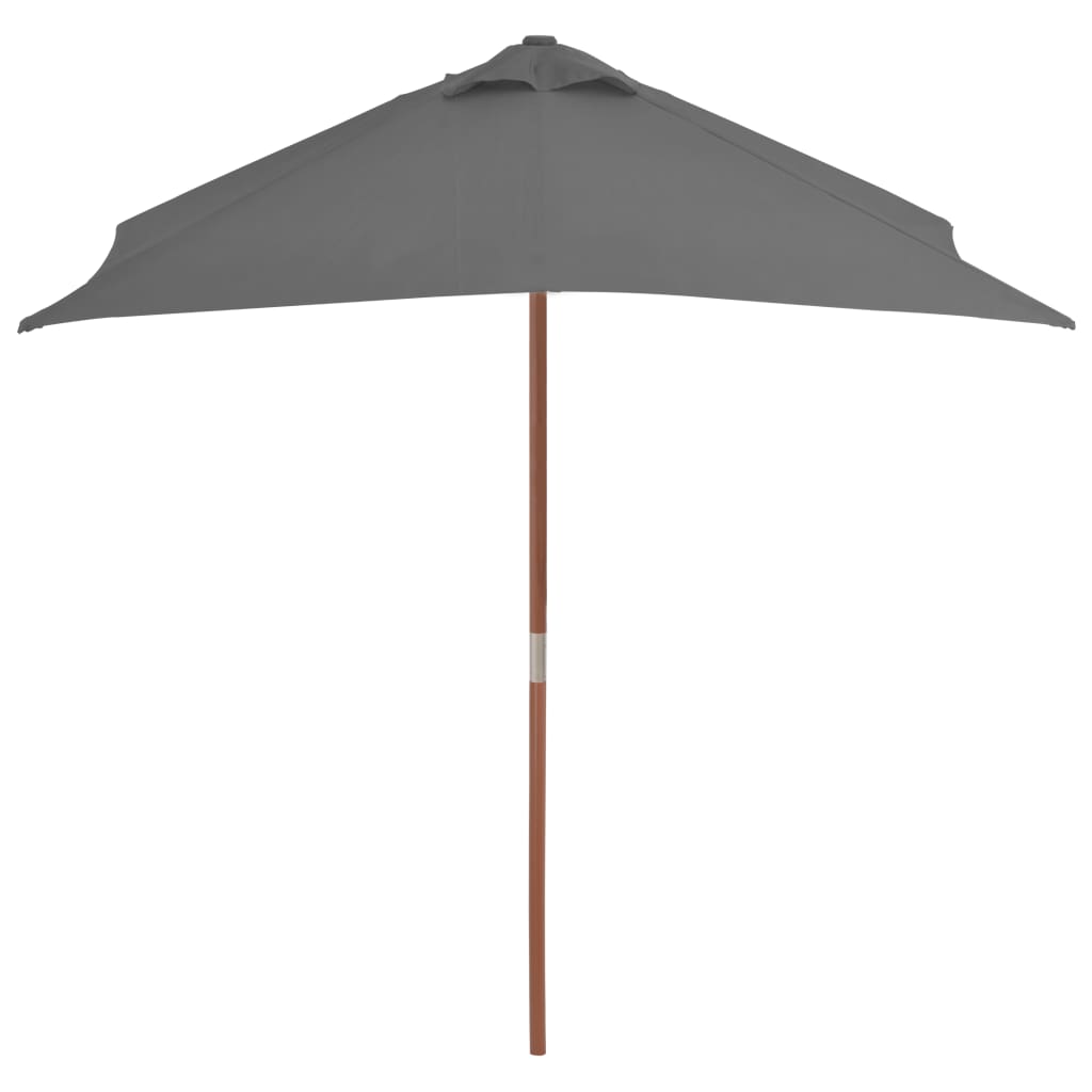 Outdoor Parasol with Wooden Pole