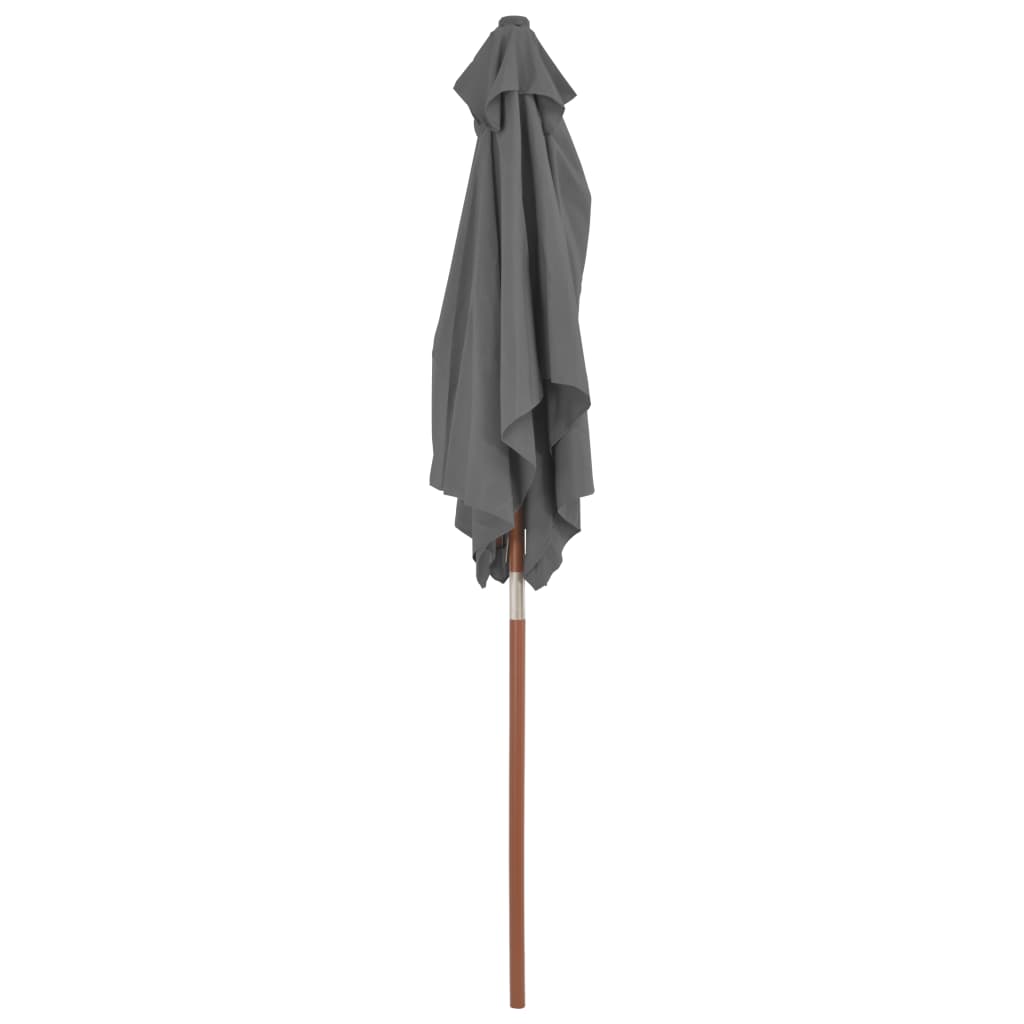 Outdoor Parasol with Wooden Pole