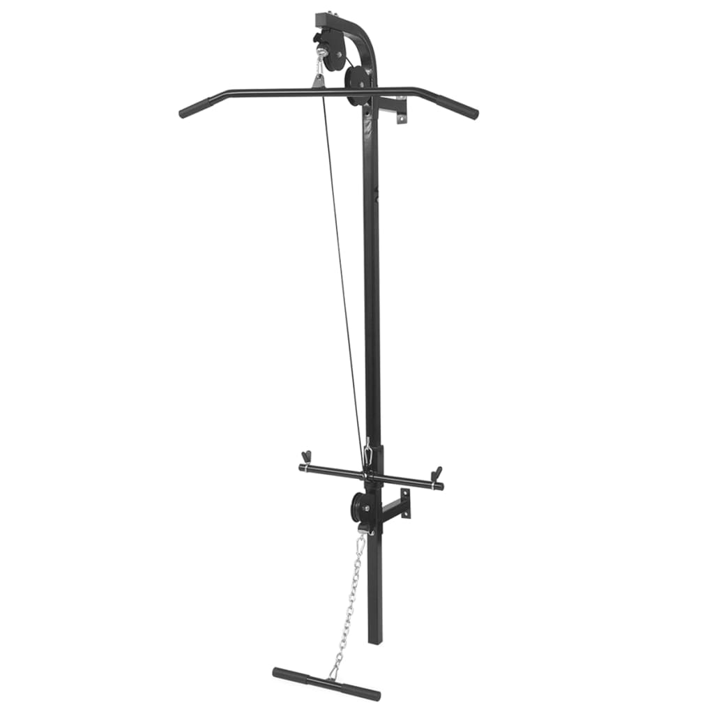 Wall-mounted Power Tower with Barbell and Dumbbell Set 30.5 kg