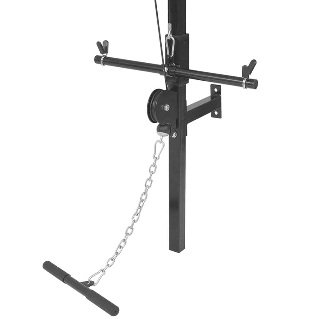 Wall-mounted Power Tower with Weight Plates 40 kg, Weightlifting Machines & Racks