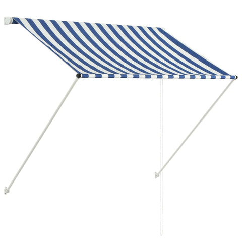 Retractable Awning Blue and White S