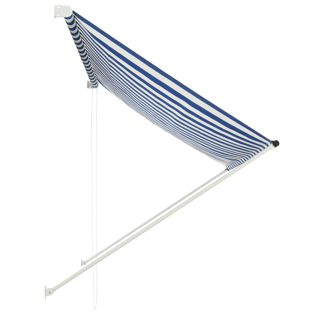 Retractable Awning Blue and White M