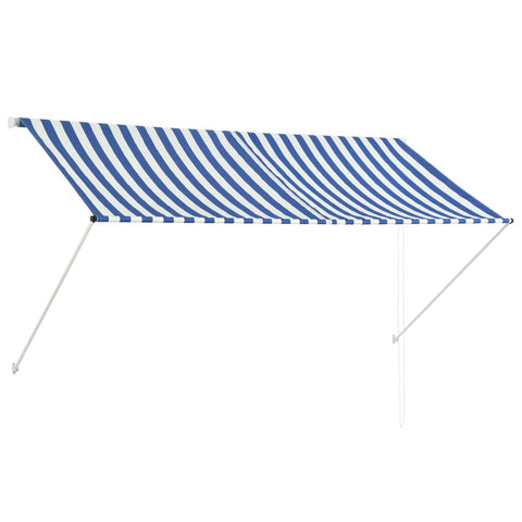 Retractable Awning Blue and White L