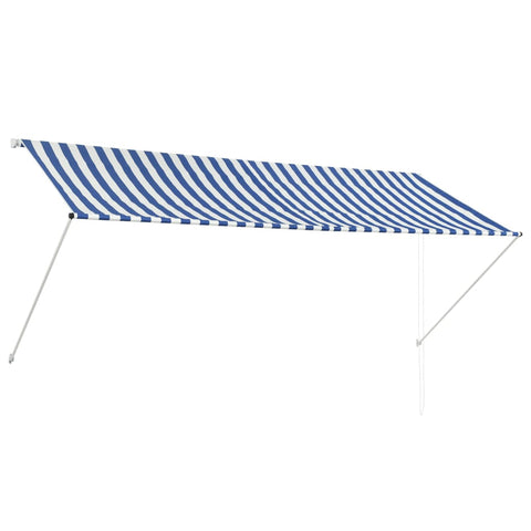Retractable Awning Blue and White XL