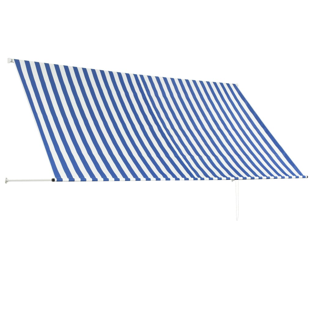 Retractable Awning Blue and White XL