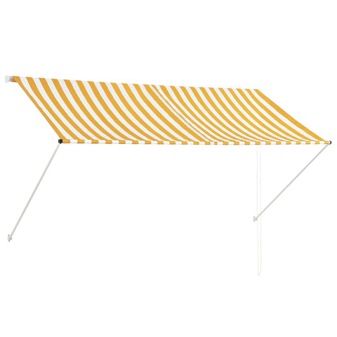 Retractable Awning Yellow and White L