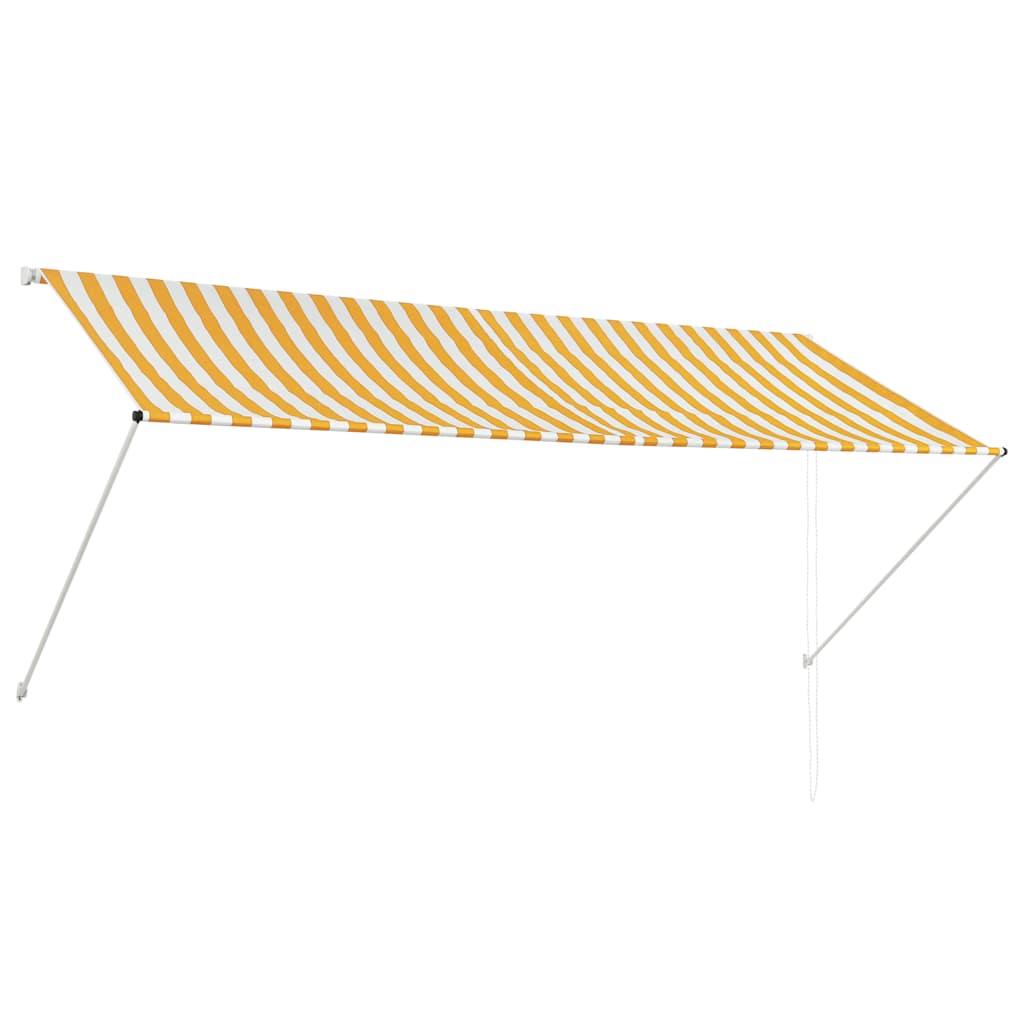 Retractable Awning Yellow and White XL