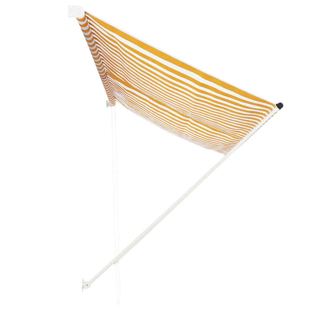 Retractable Awning Yellow and White XL