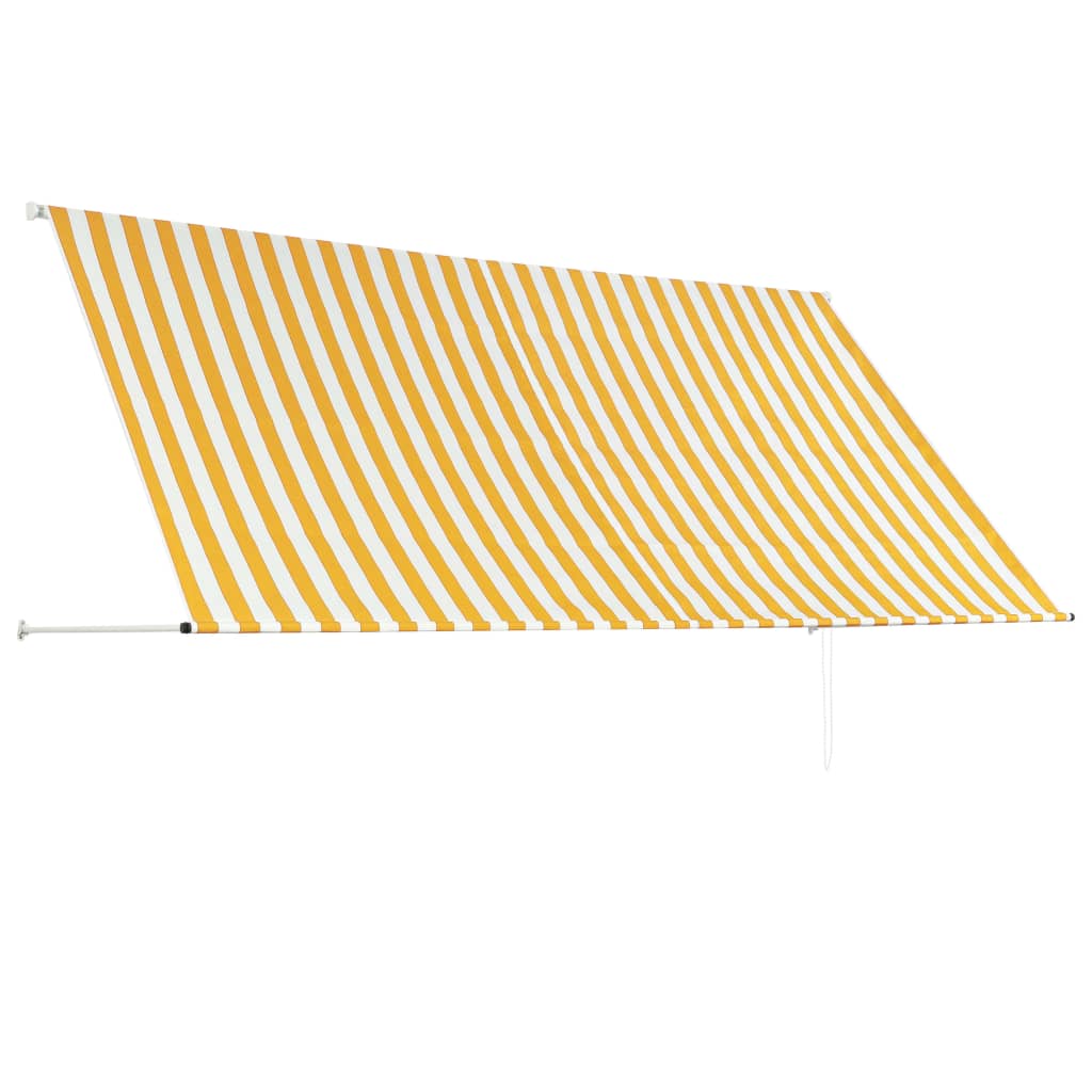 Retractable Awning Yellow and White XL